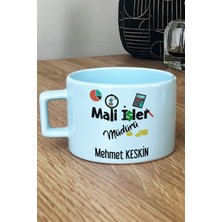 Hedizu Kişiye Özel Mali Işler Müdürü Pastel Fincan Mavi