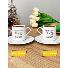 Hedizu Kişiye Özel Iyi Ki Varsın Teyze Türk Kahvesi Fincanı Beyaz Anneler Günü Hediyesi