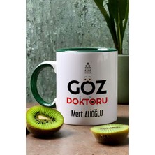 Hedizu Kişiye Özel Göz Doktoru Kupa Bardak Yeşil Isme Özel Tıp Bayramı Hediyeleri