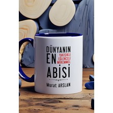 Hedizu Kişiye Özel Abi Kupa Bardak Lacivert Ağabeye Babalar Günü Hediyesi