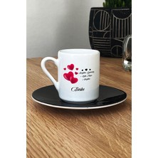 Hedizu Kişiye Özel Sevgililer Günü Hediyesi -2- Türk Kahvesi Fincanı Siyah