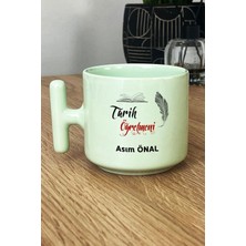 Hedizu Kişiye Özel Tarih Öğretmeni Pastel T Kulplu Kupa Bardak Yeşil Öğretmenler Günü Hediyesi