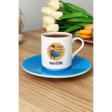 Hedizu Kişiye Özel Dünyanın En Iyi Öğretmeni Türk Kahvesi Fincanı Mavi