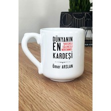 Hedizu Kişiye Özel Erkek Kardeş Kupa Bardak Oval Erkek Kardeşe Doğum Günü Hediyesi