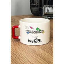 Hedizu Kişiye Özel Bankacı Lüks Fincan Kırmızı Bankacılar Günü Hediyesi