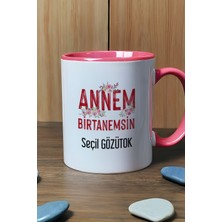 Hedizu Kişiye Özel Annem Birtanemsin Kupa Bardak Pembe Doğum Günü Hediyesi