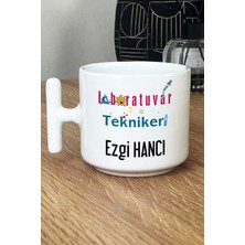 Hedizu Kişiye Özel Laboratuvar Teknikeri Kupa Bardak T Kulplu Beyaz Tıp Bayramı Hediyeleri
