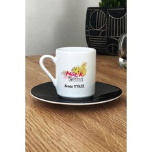 Hedizu Kişiye Özel Müzik Öğretmeni -2- Türk Kahvesi Fincanı Siyah Öğretmenler Günü Hediyesi