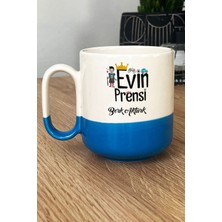 Hedizu Kişiye Özel Evin Prensi Pro Kupa Bardak Mavi Erkek Çocuğa Hediye