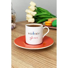 Hedizu Kişiye Özel Psikiyatrist Türk Kahvesi Fincanı Turuncu Isme Özel Tıp Bayramı Hediyeleri