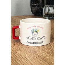 Hedizu Kişiye Özel Hostes Lüks Fincan Kırmızı