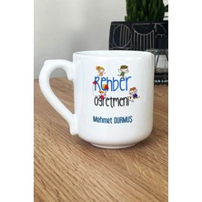 Hedizu Kişiye Özel Rehber Öğretmeni -3- Kupa Bardak Oval Öğretmenler Günü Hediyesi