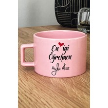 Hedizu Kişiye Özel En Iyi Öğretmen Pastel Fincan Pembe Öğretmenler Günü Hediyesi
