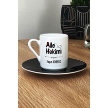 Hedizu Kişiye Özel Aile Hekimi Doktor Türk Kahvesi Fincanı Siyah Tıp Bayramı Hediyesi