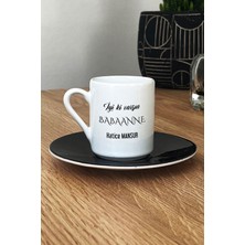 Hedizu Kişiye Özel Iyi Ki Varsın Babaanne Türk Kahvesi Fincanı Siyah Anneler Günü Hediyesi