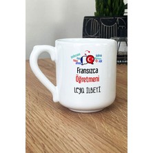 Hedizu Kişiye Özel Fransızca Öğretmeni -2- Kupa Bardak Oval Öğretmenler Günü Hediyesi