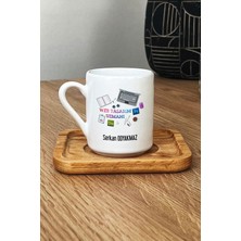 Hedizu Kişiye Özel Web Tasarım Uzmanı Türk Kahvesi Fincanı Ahşap Altlıklı