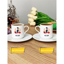 Hedizu Kişiye Özel Polisler Günü Hediyesi Türk Kahvesi Fincanı Beyaz Kadın Polis