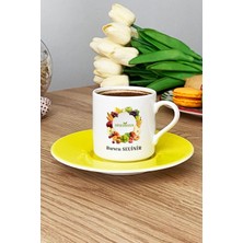 Hedizu Kişiye Özel Diyetisyen Türk Kahvesi Fincanı Sarı Tıp Bayramı Hediyesi