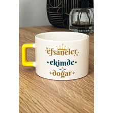 Hedizu Efsaneler Ekimde Doğar Lüks Fincan Sarı Terazi Burcu Doğum Günü Hediyesi