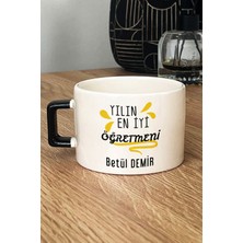 Hedizu Kişiye Özel Öğretmenler Günü Hediyesi Lüks Fincan Siyah Sınıf Öğretmenine Hediye