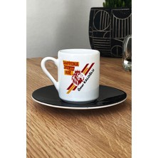 Hedizu Kişiye Özel Taraftar Sarı Kırmızı Türk Kahvesi Fincanı Siyah Babaya Abiye Arkadaşa Hediye