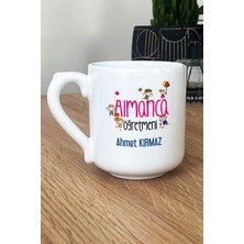 Hedizu Kişiye Özel Almanca Öğretmeni Kupa Bardak Oval Öğretmenler Günü Hediyesi