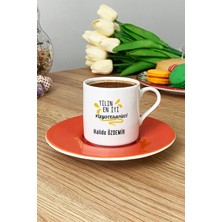 Hedizu Kişiye Özel Yılın En Iyi Fizyoterapisti Türk Kahvesi Fincanı Turuncu Tıp Bayramı Hediyesi