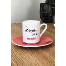 Hedizu Kişiye Özel Öğretim Üyesi Türk Kahvesi Fincanı Pembe Öğretmenler Günü Hediyesi