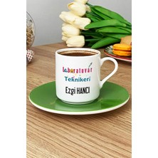 Hedizu Kişiye Özel Laboratuvar Teknikeri Türk Kahvesi Fincanı Yeşil Tıp Bayramı Hediyeleri