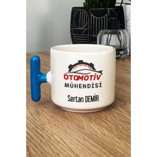 Hedizu Kişiye Özel Otomotiv Mühendisi Kupa Bardak T Kulplu Mavi Mühendisler Günü Hediyesi