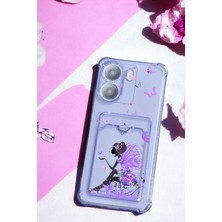 Kılıforyum Xiaomi Redmi 13C Kılıf Kartlıklı Renk Baskılı Köşe Koruma Şeffaf G-Kart Kılıf
