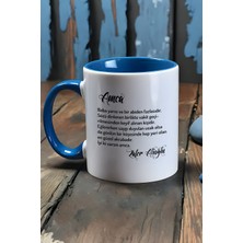 Hedizu Kişiye Özel Amcaya Hediye Kupa Bardak Mavi Babalar Günü Hediyesi