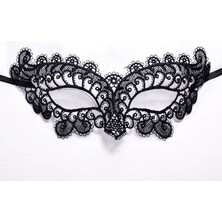 Angel Of Life Siyah Renk Dantel Kesim Dantel Işlemeli Balo Parti Maskesi 10 No