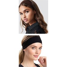 2 ADET Saç Bandı Elastik Penye Sporcu Saç Bandı Yoga Bandı