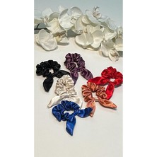 6'Lı Renkli Saten Lastik  Toka