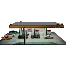 Shell Benzinlik Diorama LED Aydınlatmalı 1/64 Ölçek Uyumlu