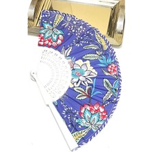 Beyaz Desenli Şık Yelpaze