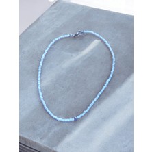 Crystal Atelier Kum Boncuk Unisex Kolye Kalp Detaylı Zarif Kum Boncuk Kolye