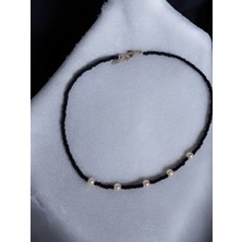 Crystal Atelier Kum Boncuk Incili Tasarım Kolye