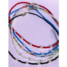 Crystal Atelier Kum Boncuk Incili Tasarım Kolye