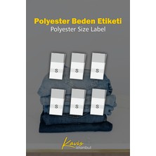 Giyim Etiketi / S Beden Beyaz Renk Polyester Dokuma Orta Katlama - 100 Adet