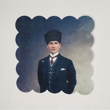 Deco Mareşal Atatürk Portre Desenli Lazer Kesim Kokteyl Peçetesi