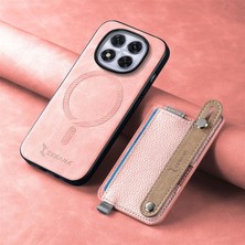 Zebana Xiaomi Redmi Note 14 Pro Uyumlu Kılıf Zebana 2in1 Best Deri Kılıf Pembe