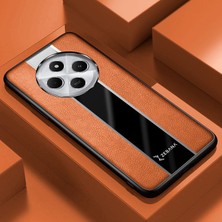 Zebana Xiaomi Redmi 14C Uyumlu Kılıf Zebana Premium Deri Kılıf Kahverengi