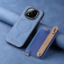 Zebana Xiaomi Redmi Note 14 Pro Plus Uyumlu Kılıf Zebana 2in1 Best Deri Kılıf Mavi