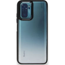 FUJİMAX Xiaomi Redmi Note 10S Kılıf Kenarı Silikon Arkası Darbelere Karşı Sert Pc Dora Kapak