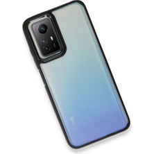 FUJİMAX Xiaomi Redmi Note 12S Kılıf Kenarı Silikon Arkası Darbelere Karşı Sert Pc Dora Kapak