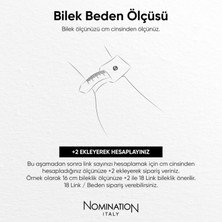 Nomination Italy Composable Mat Siyah Çelik Bileklik ve 925 Ayar Gümüş Harf 23