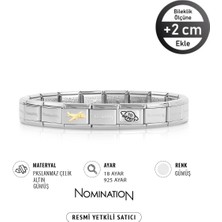 Nomination Italy Composable 18K Altın Uçak & 925K Gümüş Gezegen Paslanmaz Çelik Silver Sılver